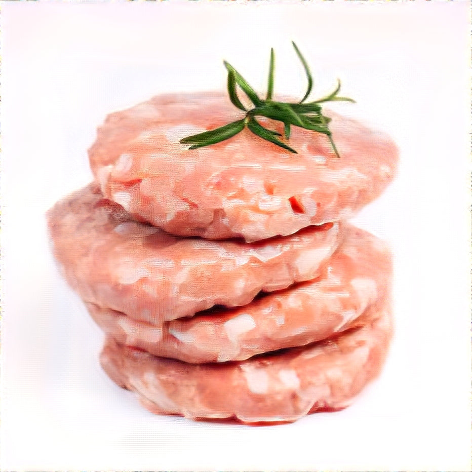 Chicken burger patties